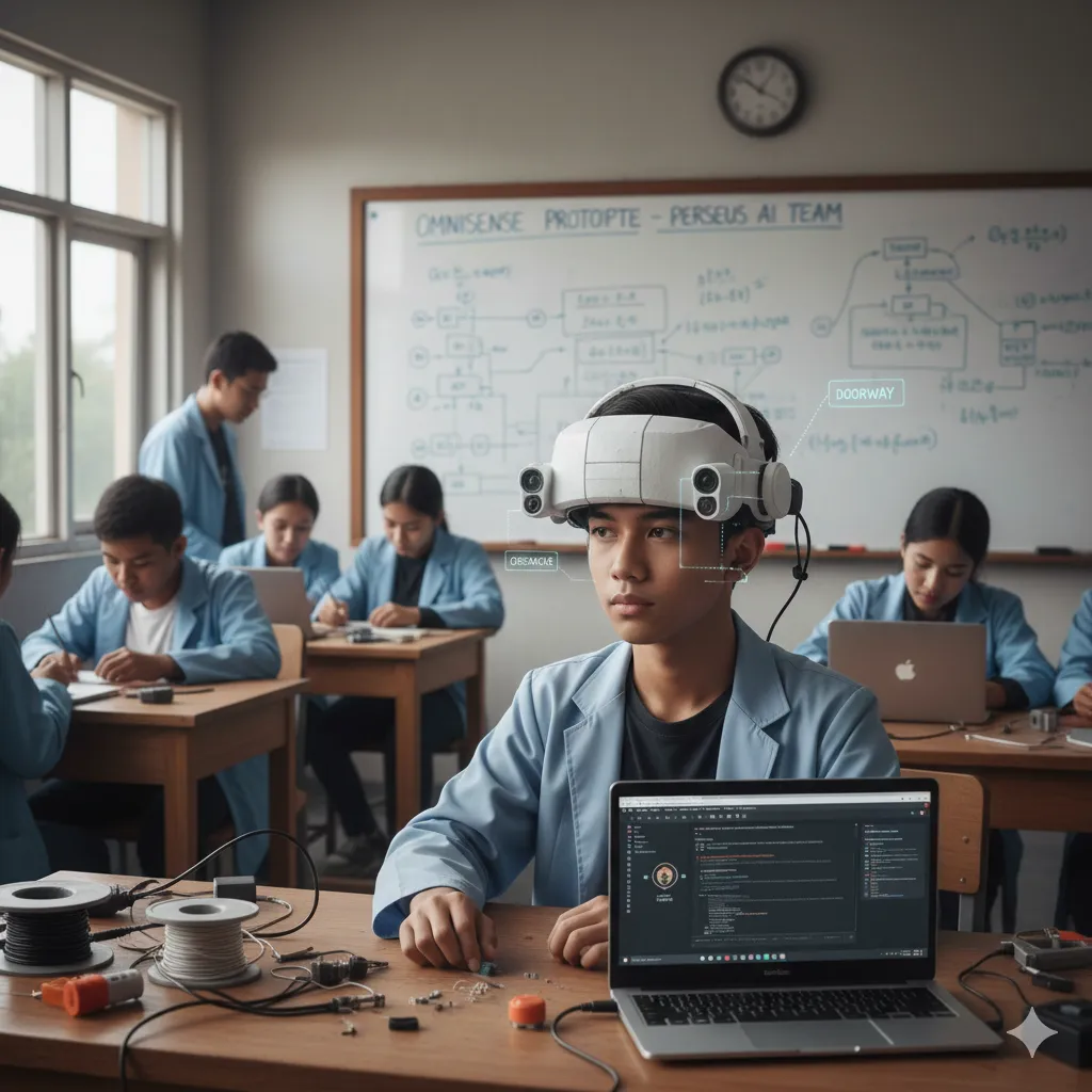 HEBAT! Siswa Indonesia Ciptakan ‘Omnisense’: Headgear Berbasis AI untuk Bantu Penyandang Tuna Netra