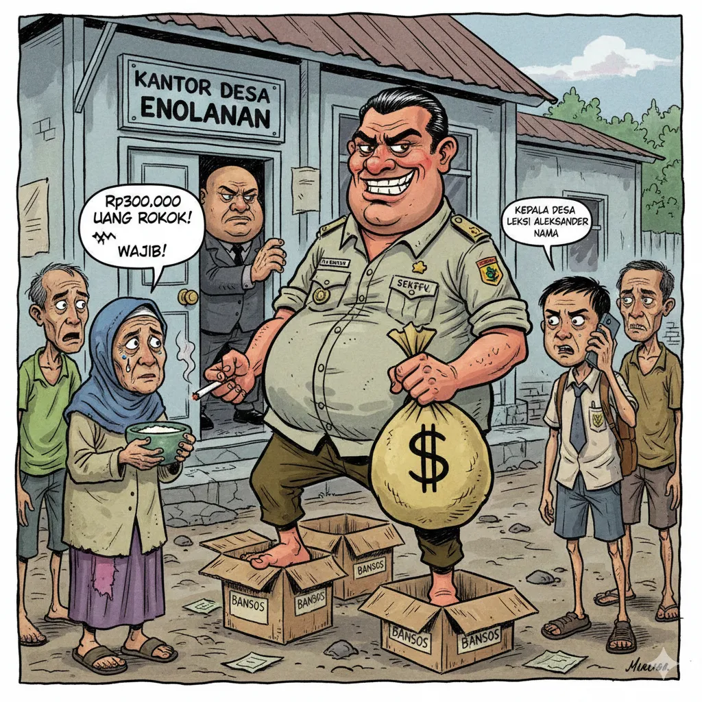 Dugaan Pungli Bansos Gegerkan Desa Enolanan: Sekdes Diduga Memeras Warga Penerima Bantuan