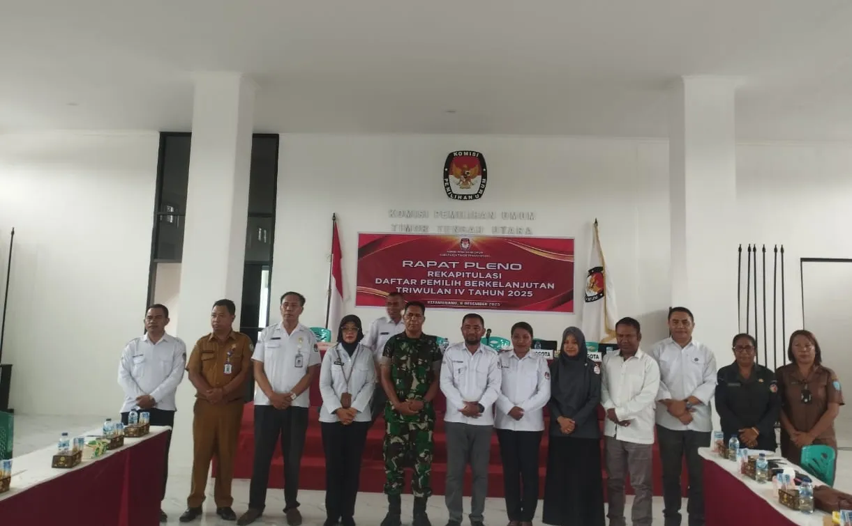 KPU TTU Gelar Rapat Pleno Terbuka Rekapitulasi Daftar Pemilih Berkelanjutan Triwulan IV 2025
