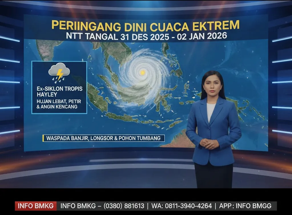 WASPADA! Ex-Siklon Tropis Hayley Picu Cuaca Ekstrem di NTT Hingga Awal Tahun 2026